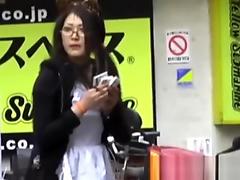 Japanese teens in costume recorded by fetishist