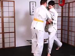 Two young judokas Enzo Lemercier &_ Timy Detours fucking on the tatami